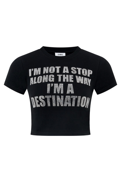 【予約販売】EVRIS X SupBaby I'm a Destination Cropped Tee Women's【8月下旬お届け予定】