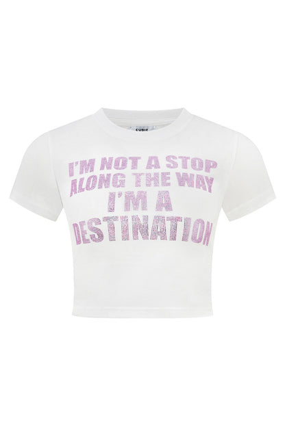 【予約販売】EVRIS X SupBaby I'm a Destination Cropped Tee Women's【8月下旬お届け予定】