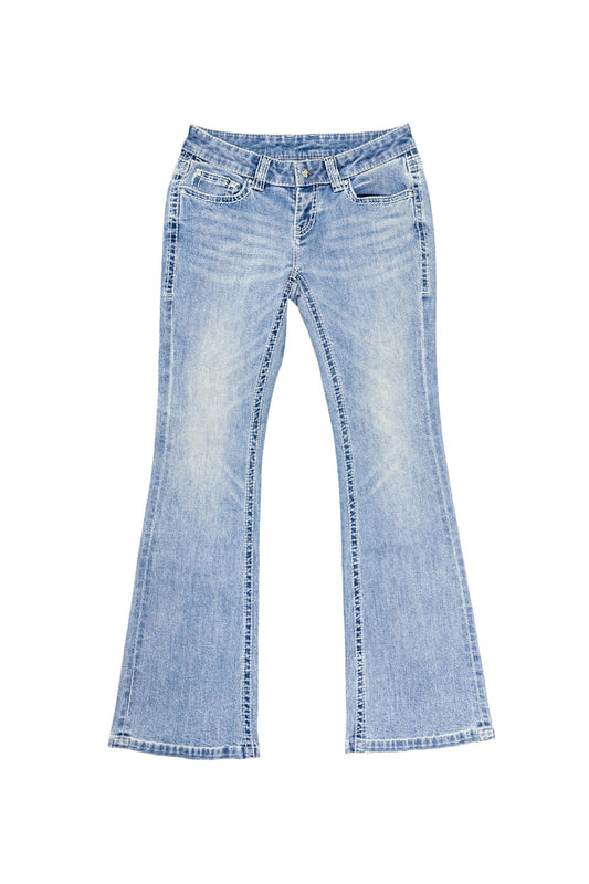 【予約販売】Embroidery Flared Jeans Women's【8月下旬お届け予定】
