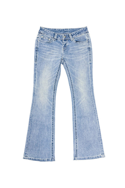 【予約販売】Embroidery Flared Jeans Women's【8月下旬お届け予定】