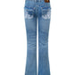 Embroidery Flared Jeans Women's