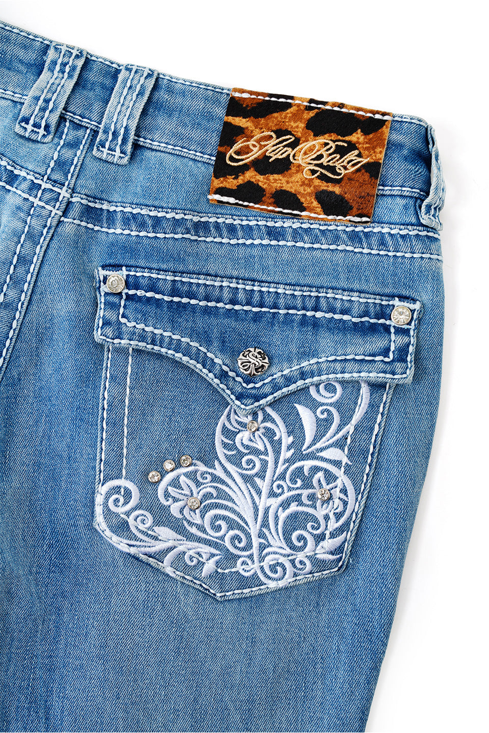 Embroidery Flared Jeans Women's