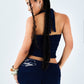 Eyelash Knit Halterneck Tank & Shorts Women's