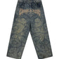Eyethought 2.0 Distressed Baggy Denims With Embroidery & Studs
