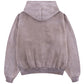 Faded Embroidery Zip Up Hoodie