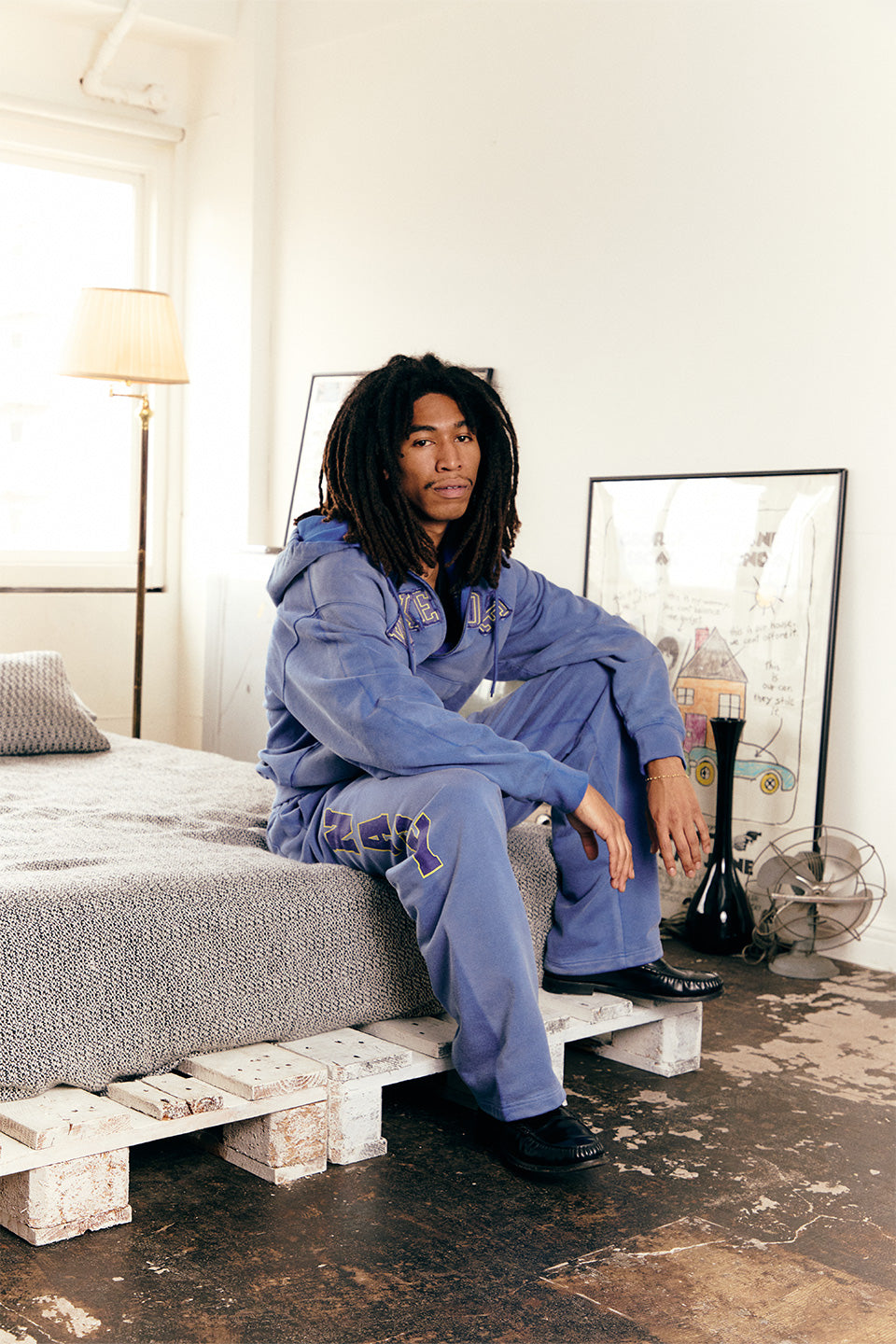 Faded Navy Sweat Pants