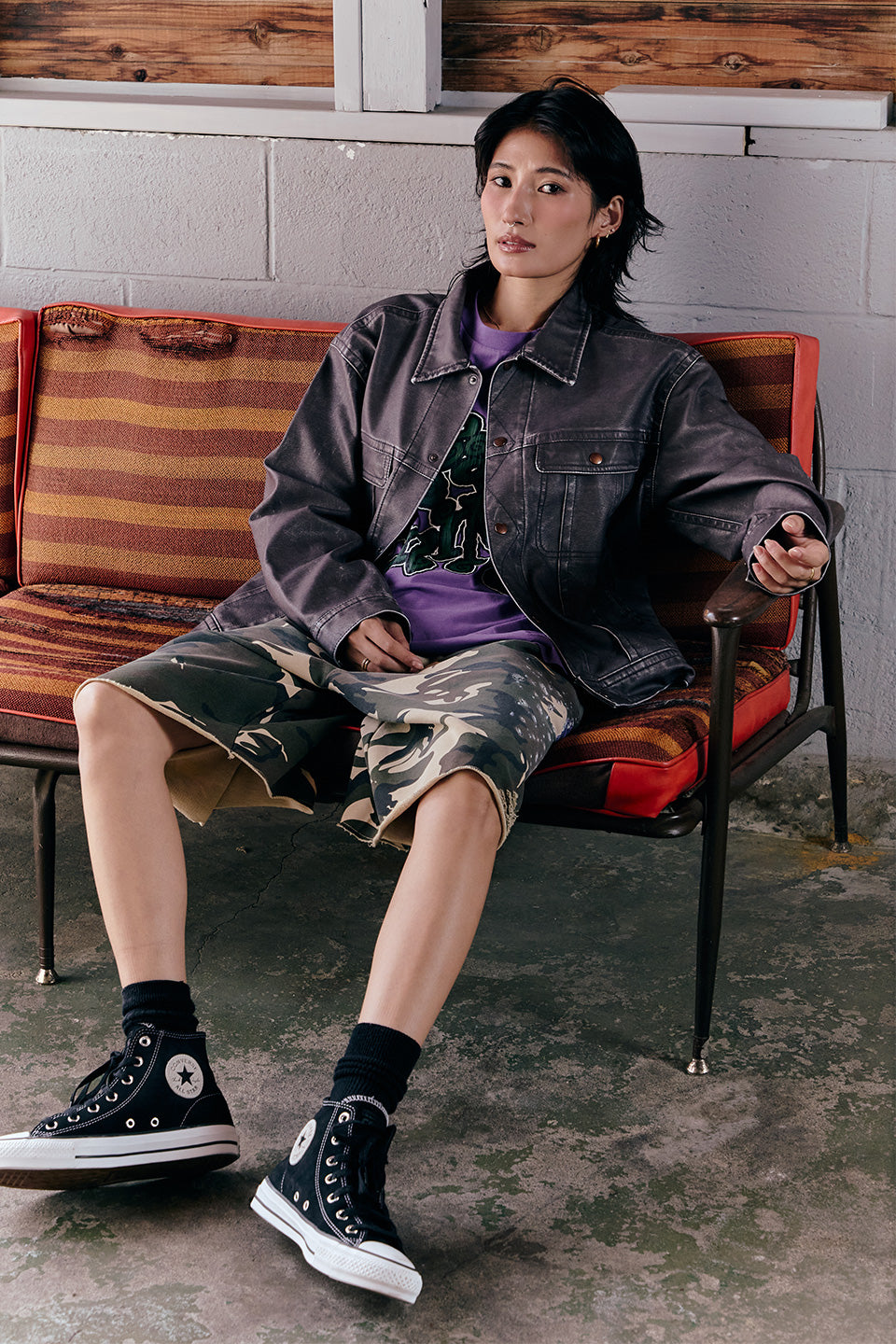 Fake Leather Trucker Jacket｜WOKE EDGE｜ジャケット