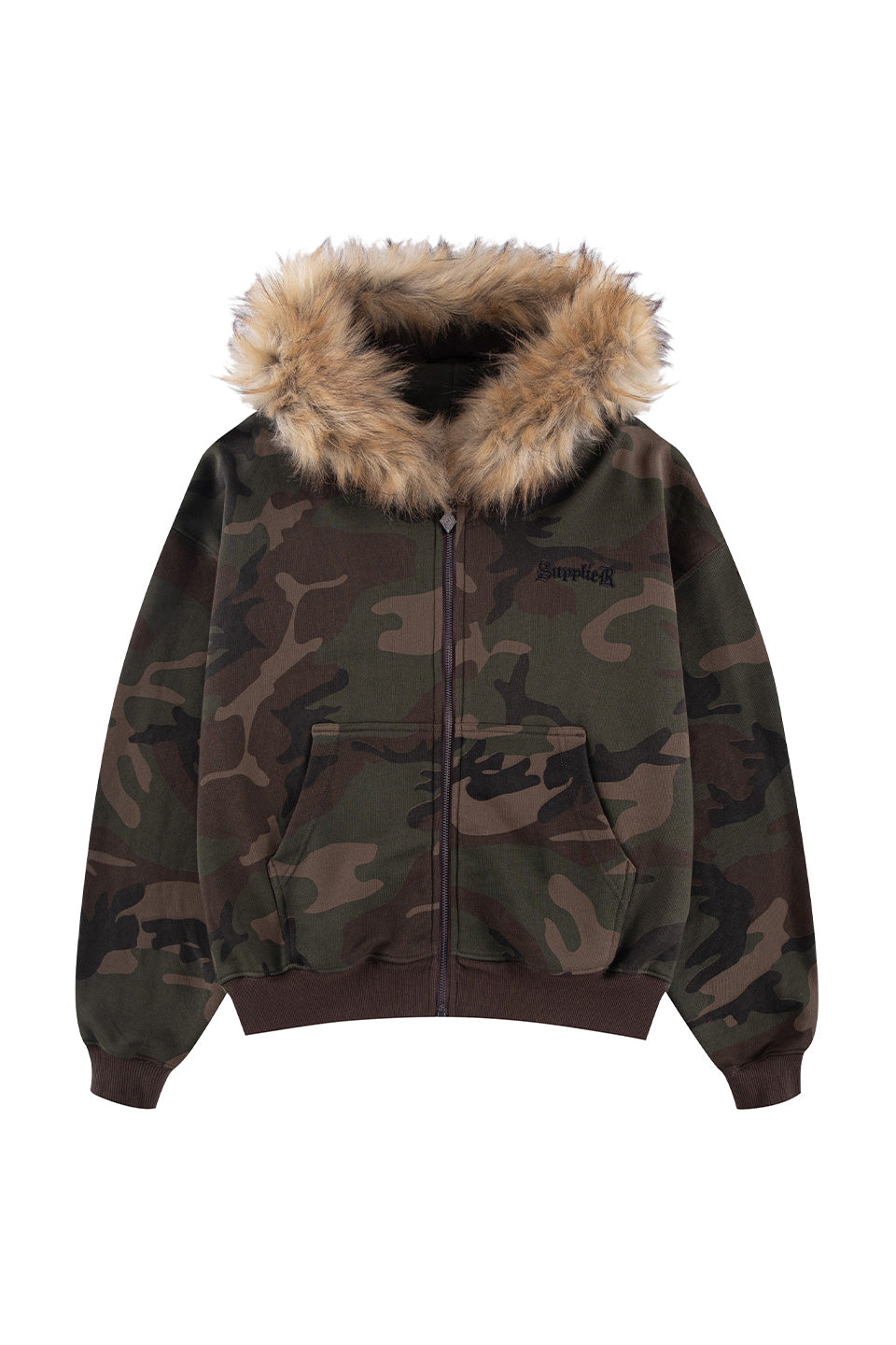 Faux Fur Cross Zip Hoodie｜SUPPLIER｜フーディー