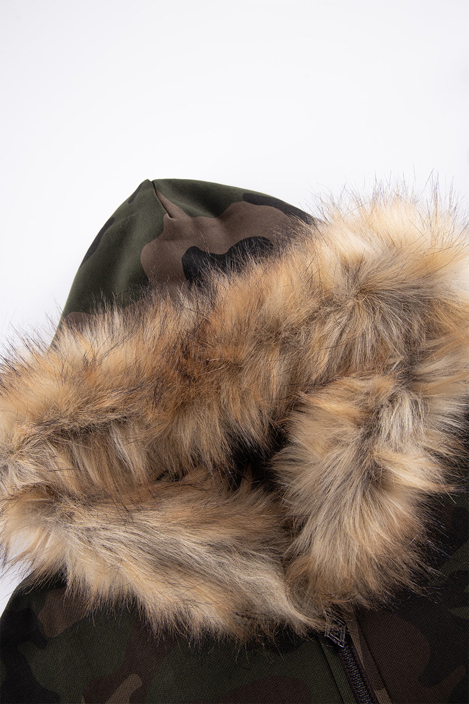 【一部予約商品】Faux Fur Cross Zip Hoodie【10月上旬~中旬お届け】
