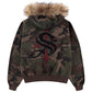 Faux Fur Cross Zip Hoodie