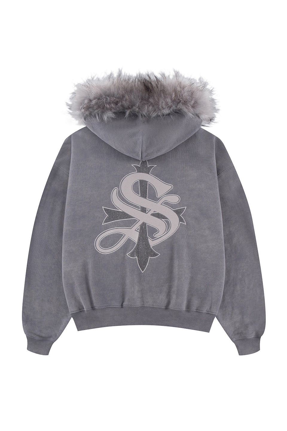 【一部予約商品】Faux Fur Cross Zip Hoodie【10月上旬~中旬お届け】