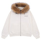 Faux Fur Cross Zip Hoodie