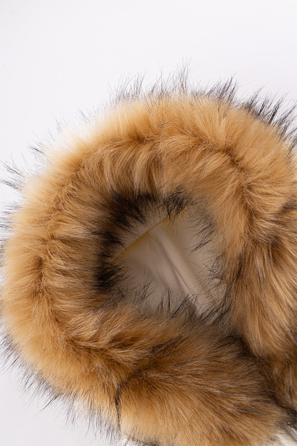 Faux Fur Cross Zip Hoodie