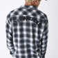 Faux Leather Patch Check Shirt