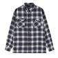 Faux Leather Patch Check Shirt