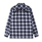 Faux Leather Patch Check Shirt