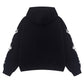 Fire Bones Leather Patch Zip Hoodie