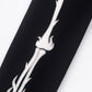 Fire Bones Leather Patch Zip Hoodie