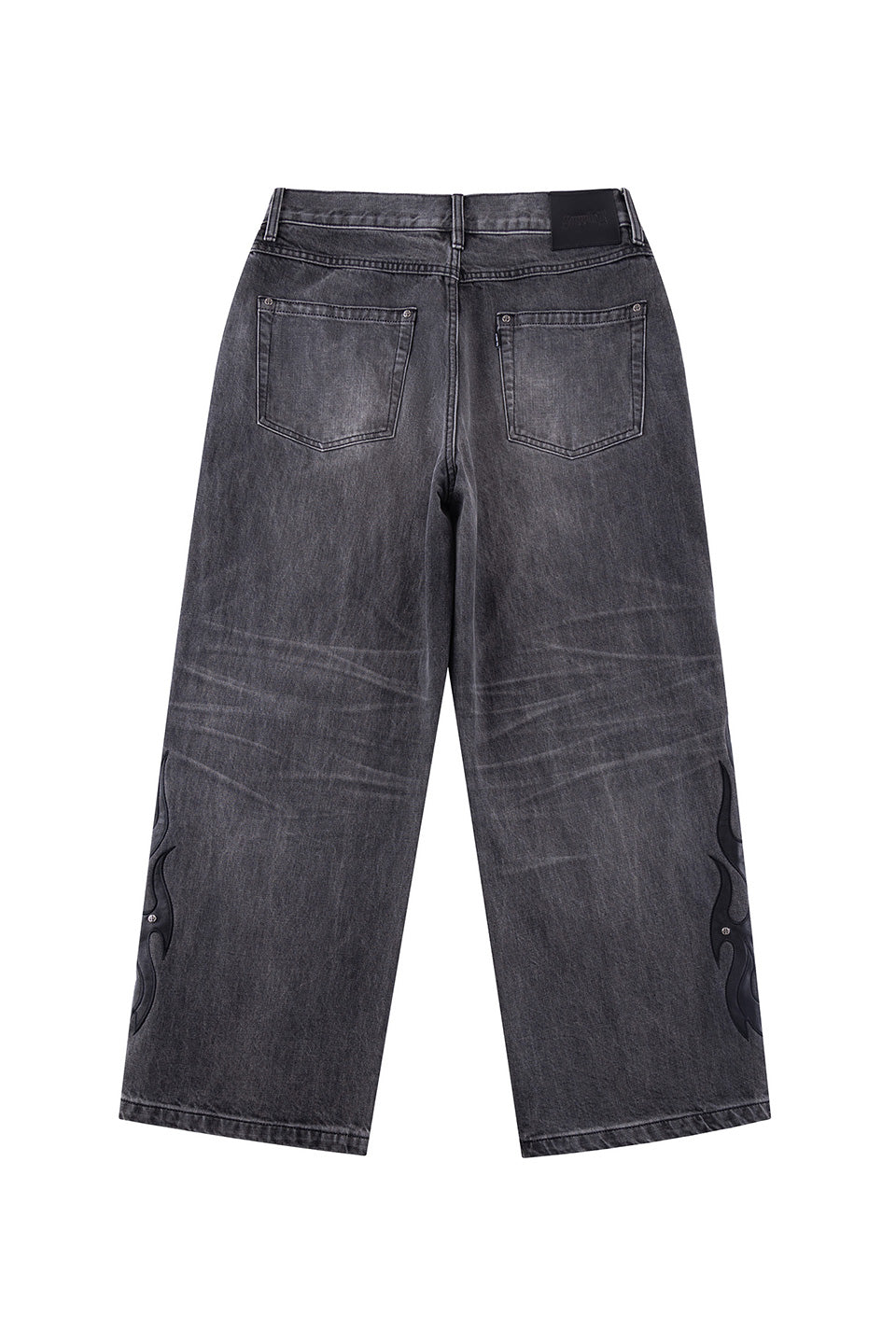 Fire Tribal Leather Patch Baggy Denim｜SUPPLIER｜デニムパンツ