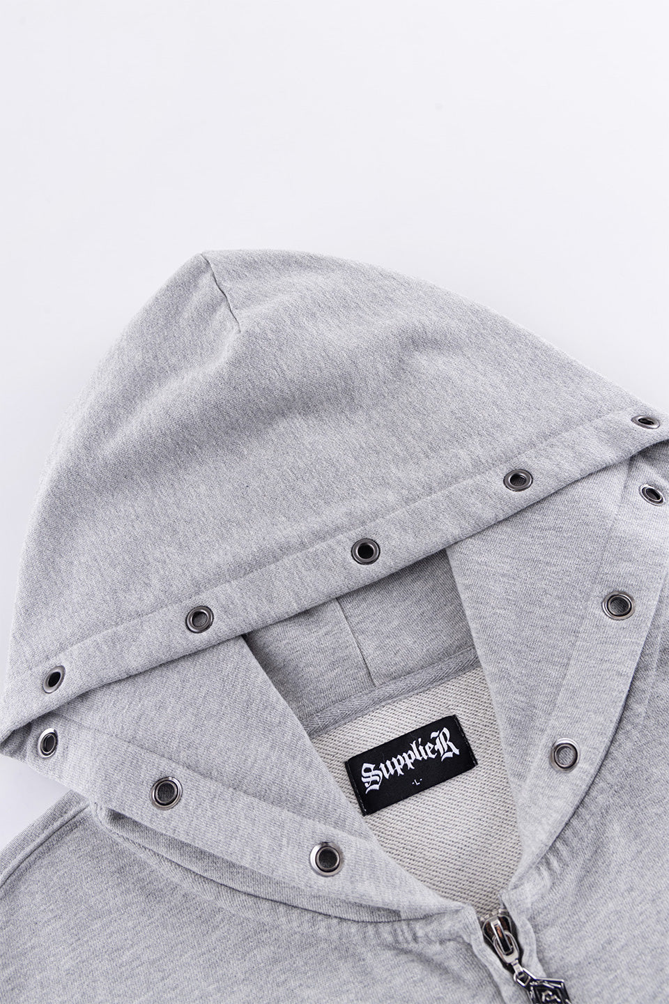 Fire Tribal Leather Patch Zip Hoodie｜SUPPLIER｜フーディー