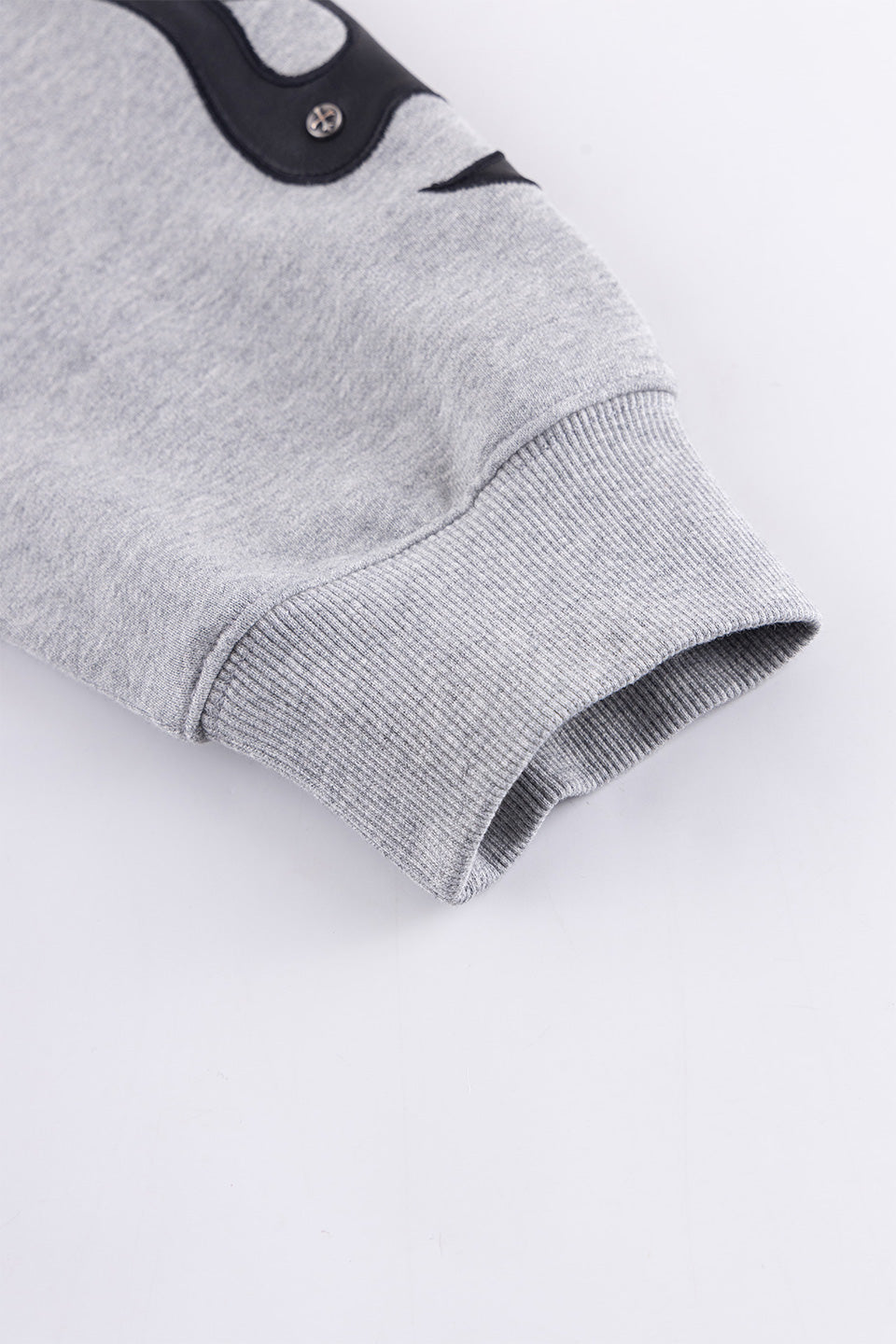 Fire Tribal Leather Patch Zip Hoodie