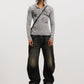 Five Button Curved Knife Jeans