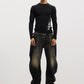 Five Button Curved Knife Jeans