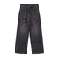 Fleur Cutting Double Knee Denim Pants