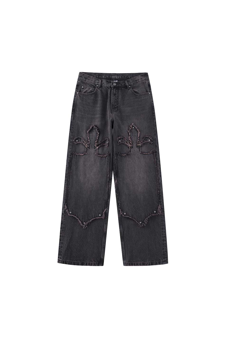 Fleur Cutting Double Knee Denim Pants