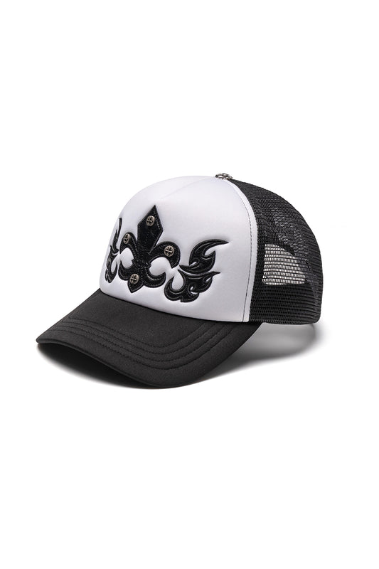 【予約商品】Fleur Leather Patch Mesh Cap【11月下旬お届け】