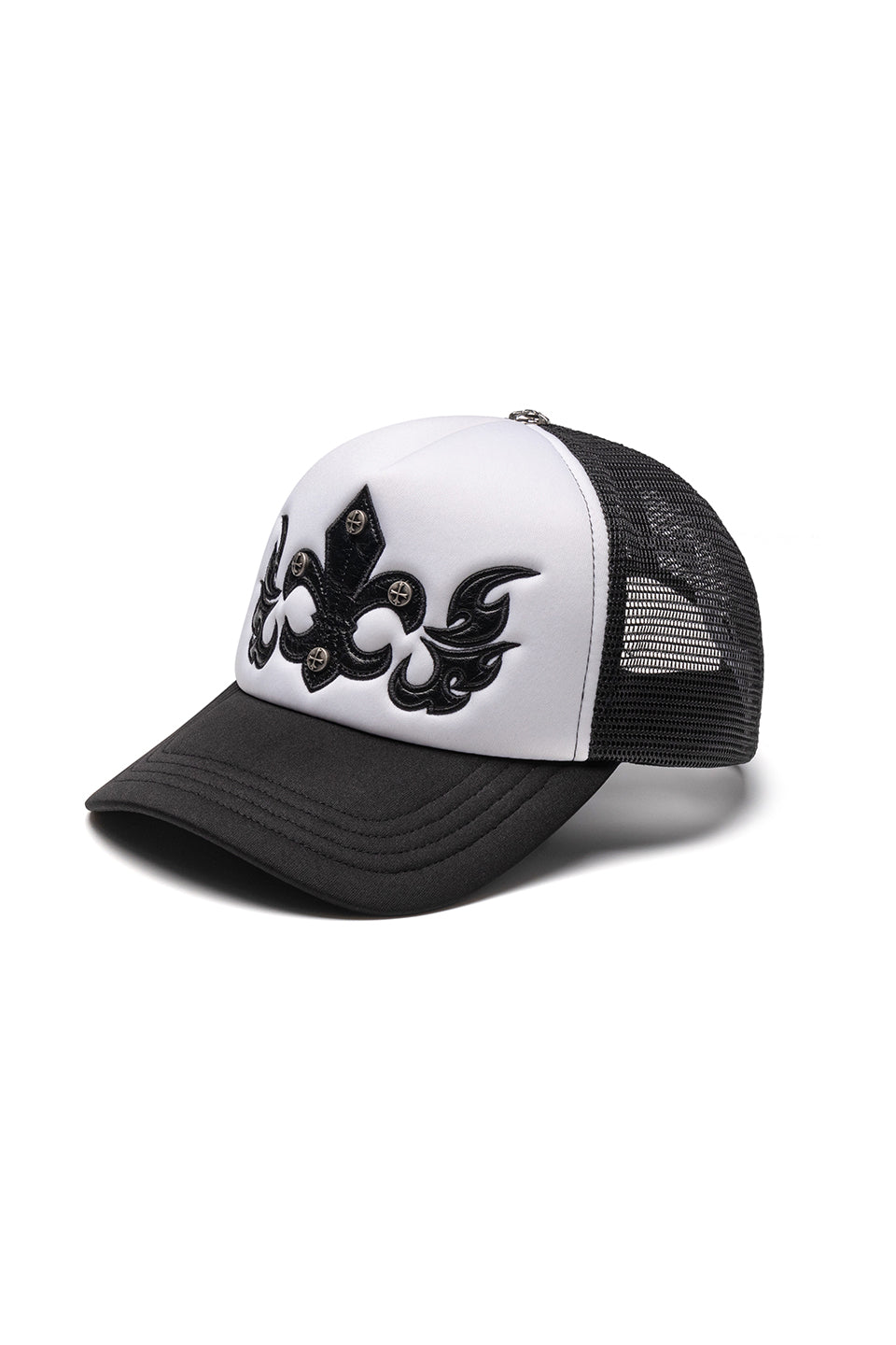 Fleur Leather Patch Mesh Cap