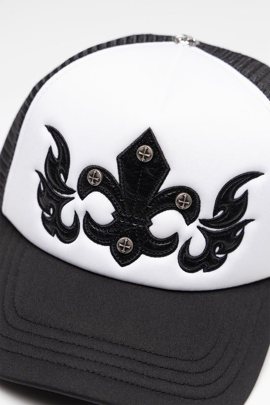 【予約商品】Fleur Leather Patch Mesh Cap【11月下旬お届け】