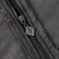 Fleur Leather Patch Zip Hoodie