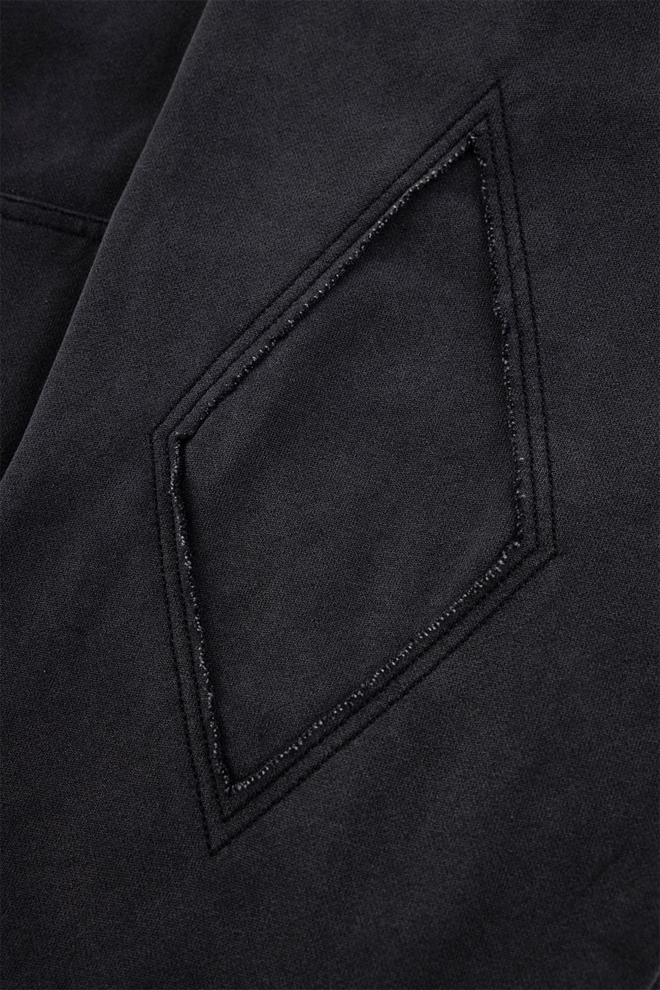 Fleur Leather Patch Zip Hoodie