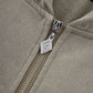 Fleur Leather Patch Zip Hoodie