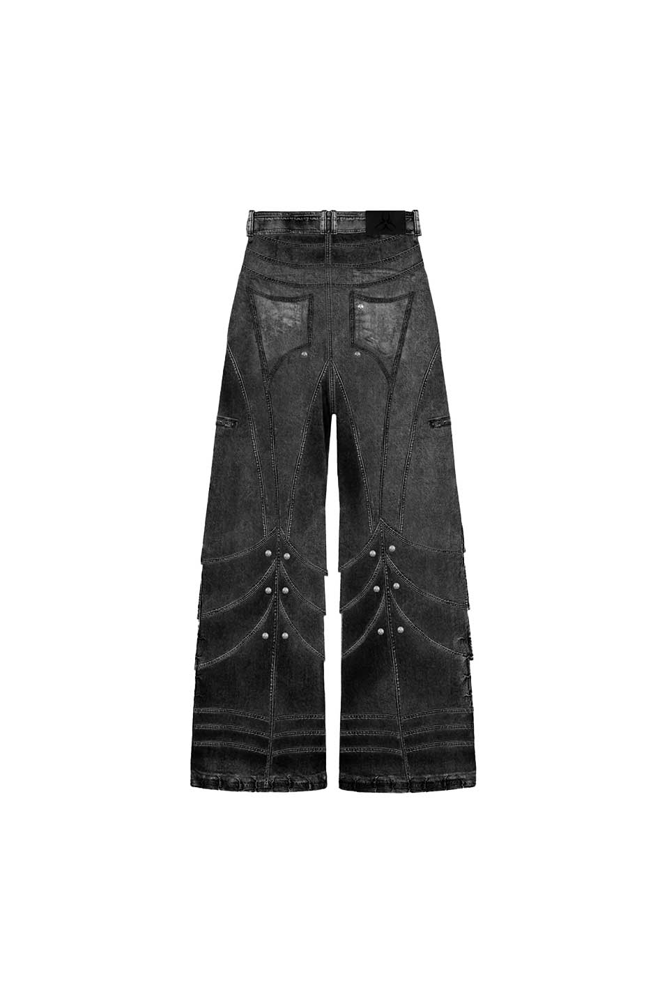 "Four Knight" Baggy Flared Jeans