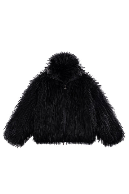 Full-Zip Faux Fur Jacket