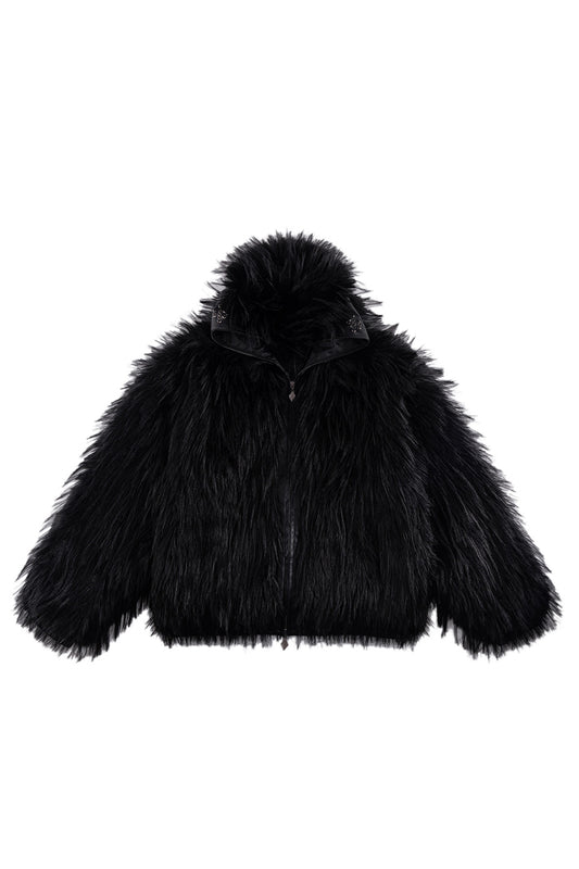 Full-Zip Faux Fur Jacket
