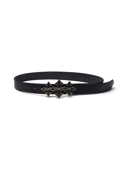 Triple Cross Buckle Belt