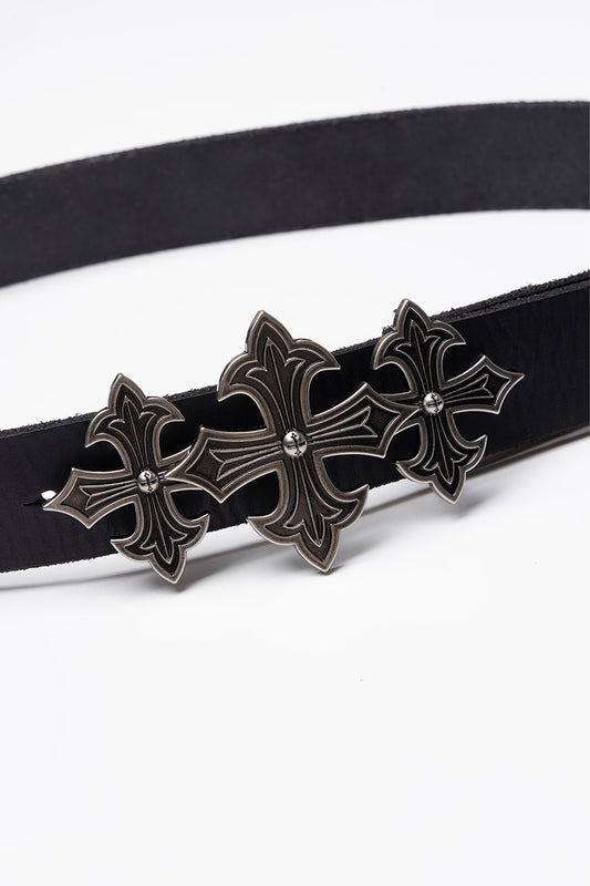 Triple Cross Buckle Belt