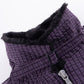 Fur Collar Checkered Down Jacket