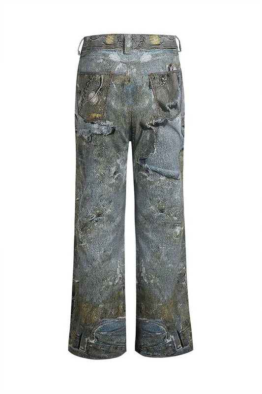 Gems Rotten Distressed Flared Jeans