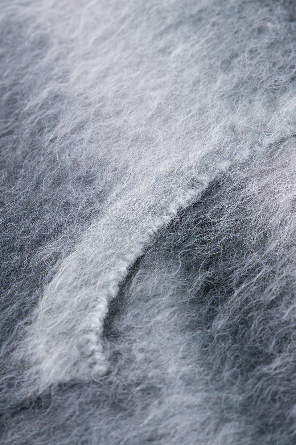 Gradation Mohair Zip Knit