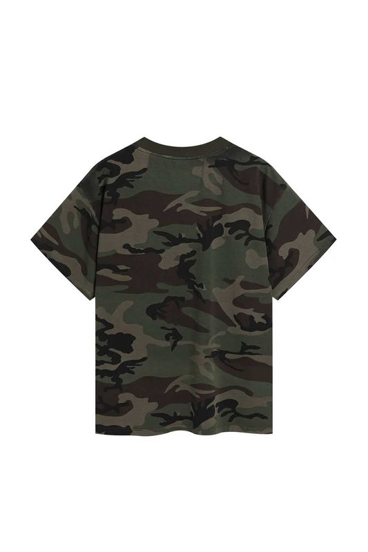 Graffiti Camo Rivet Cross T-Shirt