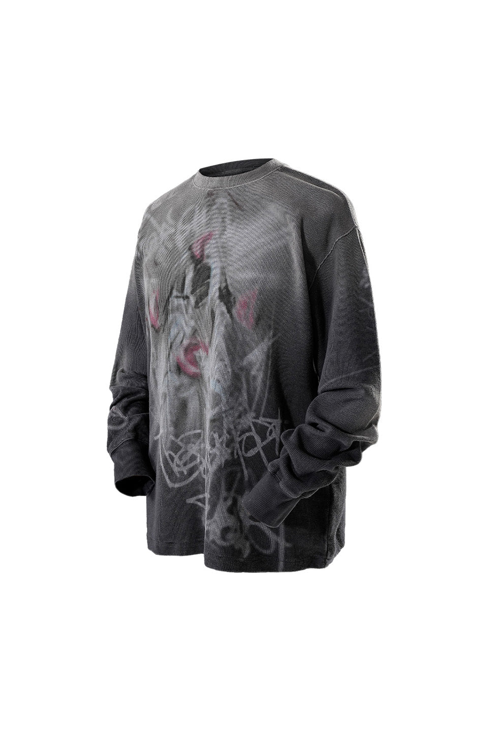 Graffiti Irregular Spray Color Long Sleeves