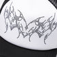 Heart Tribal Rhinestone Mesh Cap