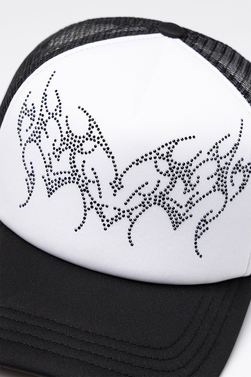Heart Tribal Rhinestone Mesh Cap