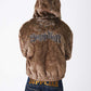 Iron Logo Faux Fur Hood Blouson