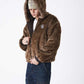 Iron Logo Faux Fur Hood Blouson