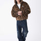 Iron Logo Faux Fur Hood Blouson